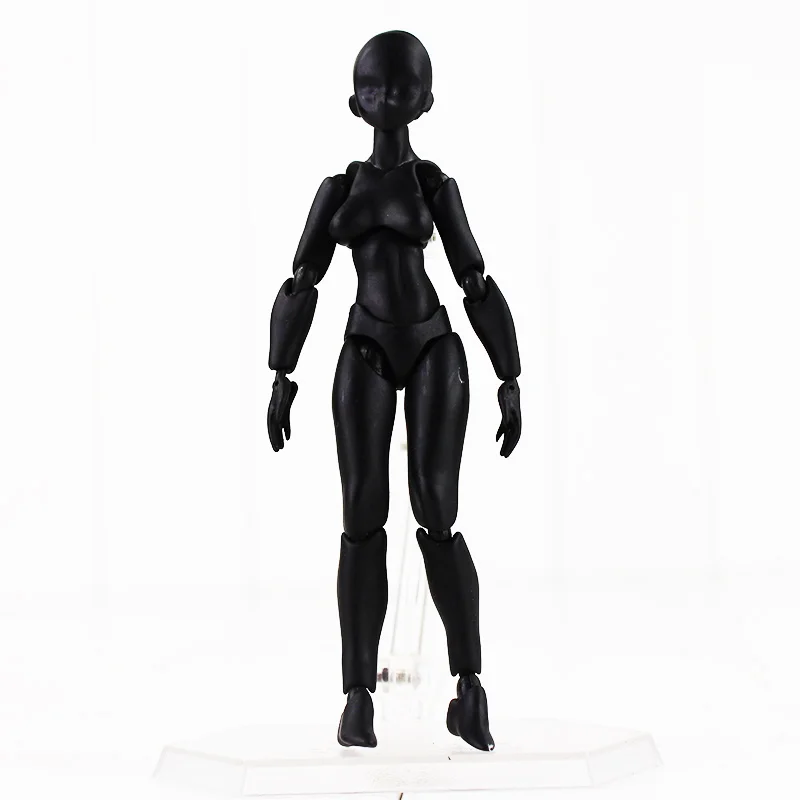 8 видов стилей 5 ''Figma фигурка для тела Archetype He She Body Kun Body Chan, серый, черный цвет, чистая кожа, мужские и женские модели кукол - Цвет: Black She in Box