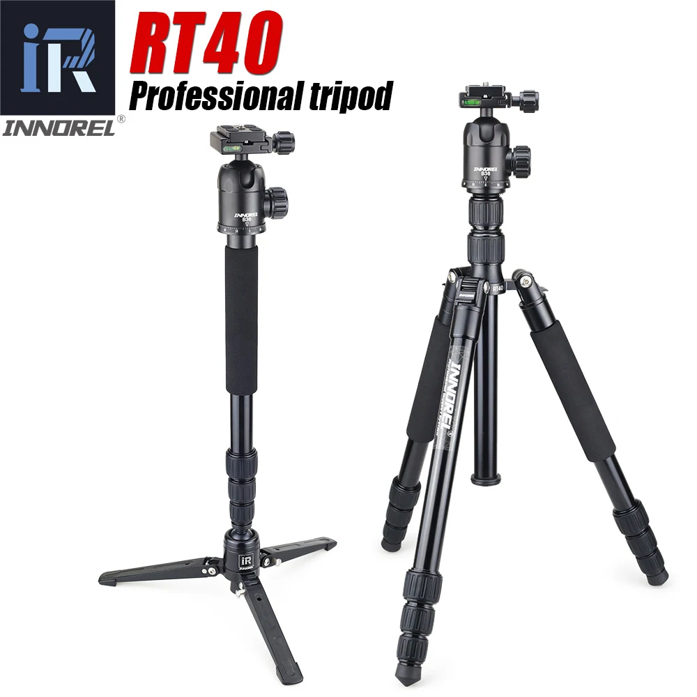  RT40 Professional Photographic Travel tripod monopod Compact Aluminum alloy camera stand for DSLR C