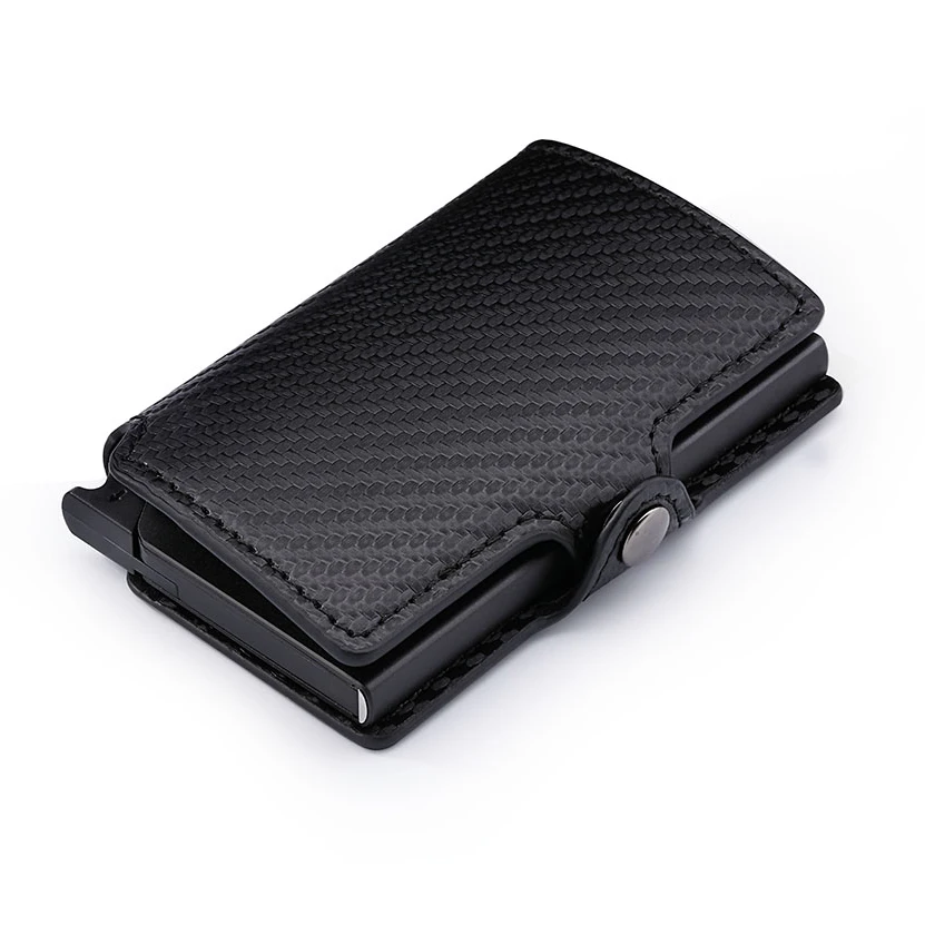 Casekey Luxury Carbon Fiber Mini Pop Up Rfid Wallet for Men Slim Leather Business ID Credit Card Pocket Holder Wallet Casekey Luxury Carbon Fiber Mini Pop Up Rfid Wallet for Men Slim Leather Business ID Credit Card Pocket Holder Wallet