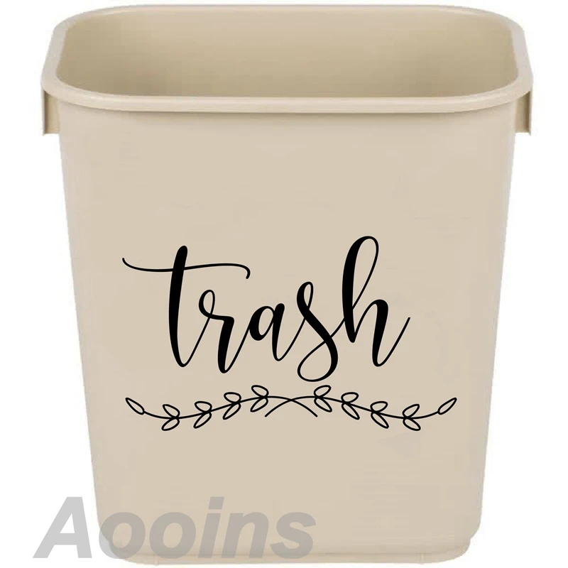 Trash Vinyl Decal Trash Barrel  Decor