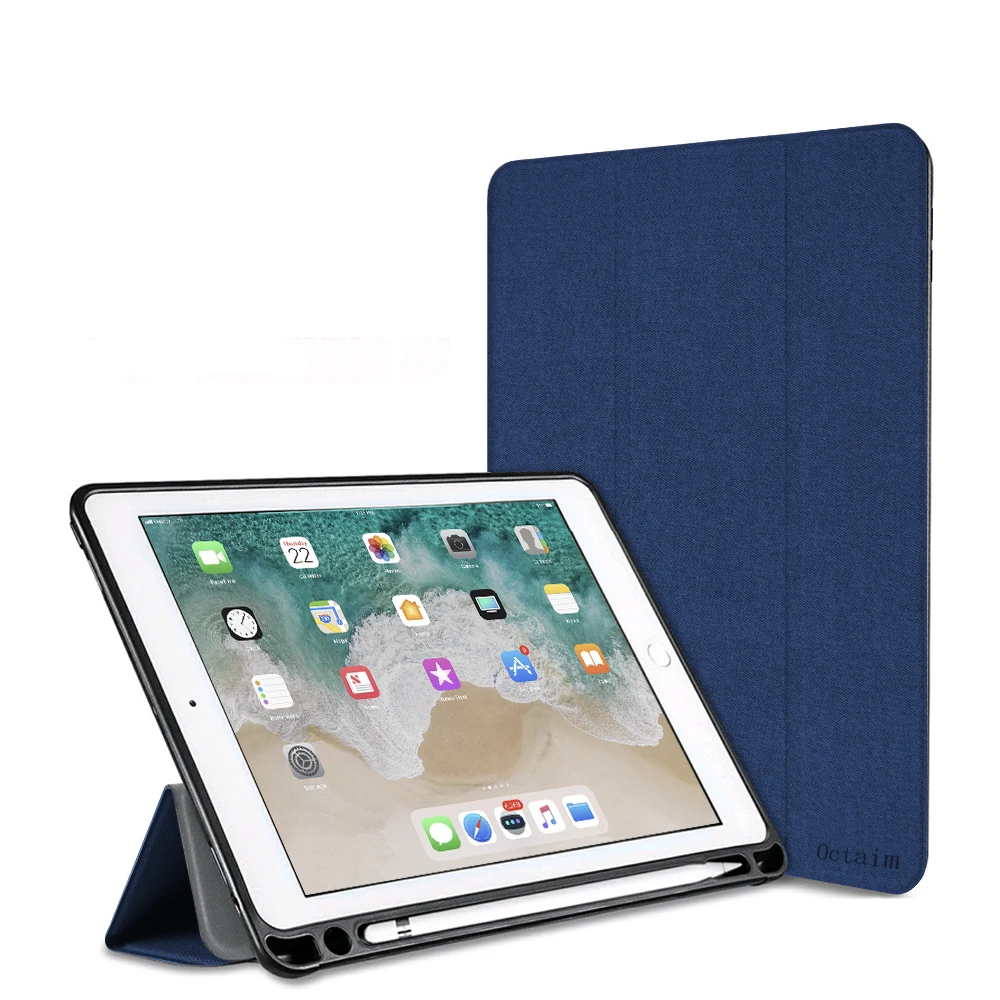 

Original Soft TPU Case For iPad Pro 2017 10.5 Back Pencil Holder Trifold Stand with Auto Sleep/Wake Cover for Apple iPad Tablets