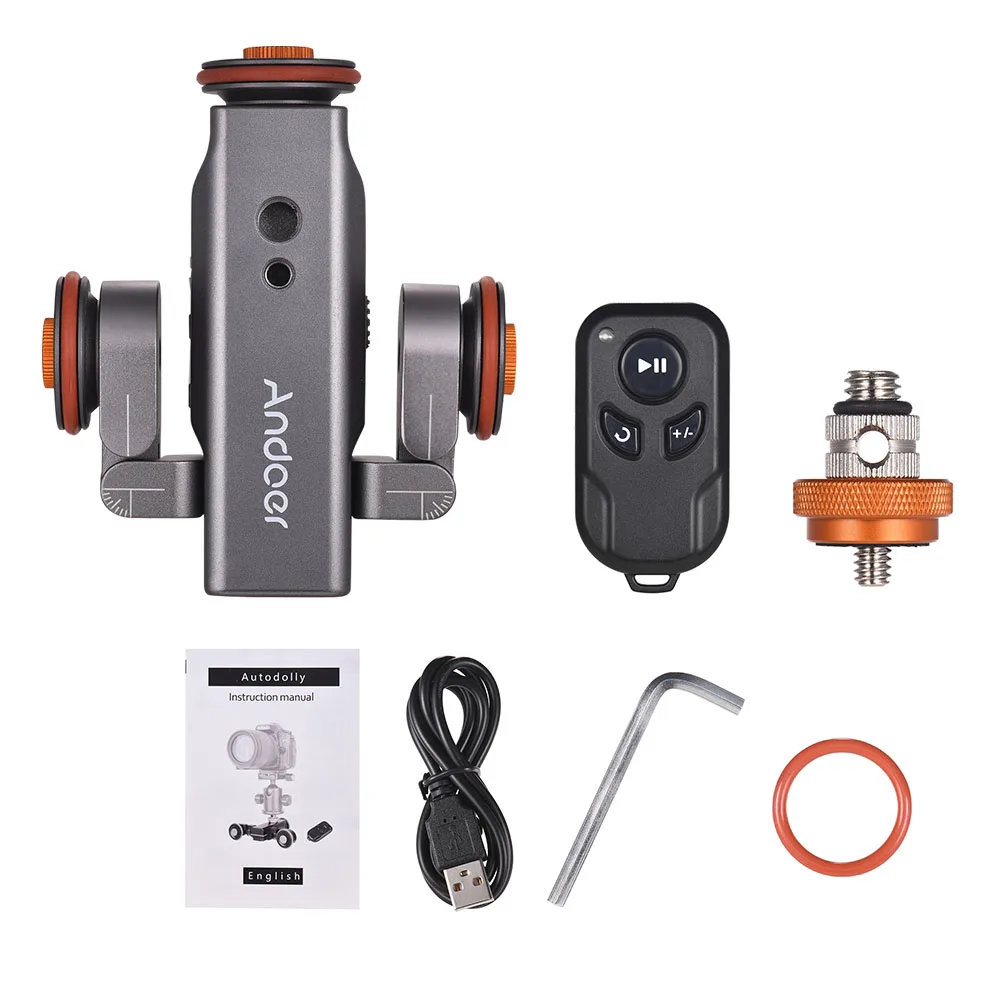 

Andoer L4 PRO Motorized Camera Video Dolly Track Slider Remote Control Mini Skater for Canon Nikon Sony DSLR Camera Phone