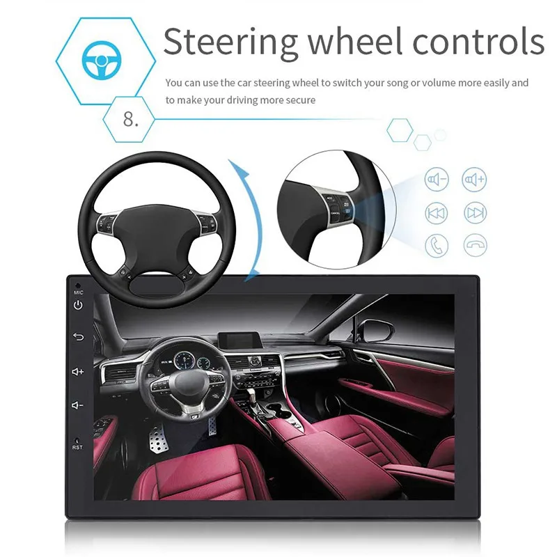 7Inch 2 Din Touch Screen 1080P Car Bluetooth MP5 Player 4 Core Android GPS Navigation Car TV FM Wifi GPS Stereo Radio MP5 Player (23)