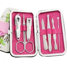 7 шт./компл. профессиональные кусачки для ногтей кутикулы Щипцы Педикюр Маникюр очиститель ухо выбора Комплект Дело Красота инструмент дома существенно