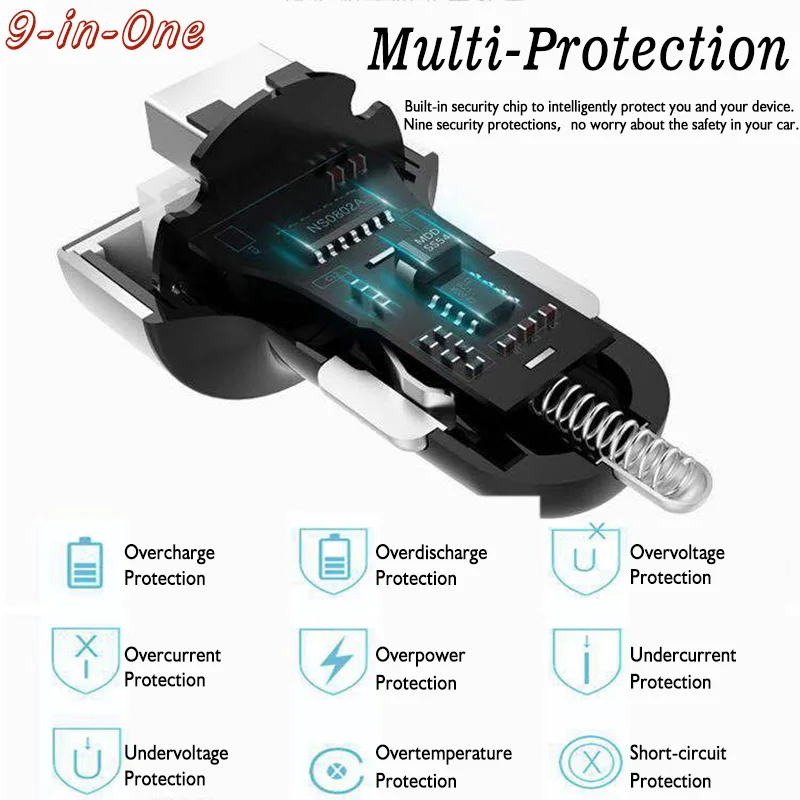 USB Автомобильное зарядное устройство быстрая зарядка 3 0 QC быстрое прикуриватель
