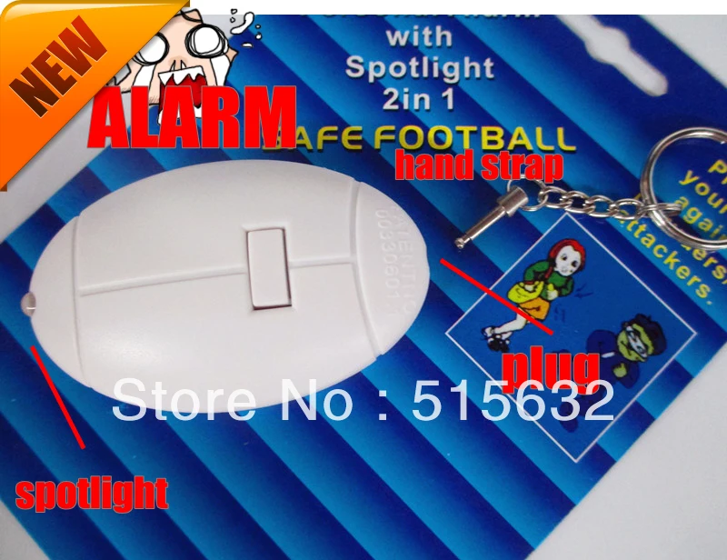 

New 140db Personal Keyring Attack Panic Safety Security Rape Alarm with torch with spotlight