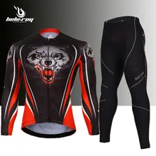 Men autumn Cycling Set Full Zipper Long Sleeve Bike Jersey & Padded Bicycle Pants Windproof MTB Road Bike suits Apparel