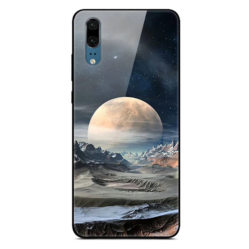 Для huawei P30 P20 Pro Lite чехол из закаленного стекла для телефона черный силиконовый чехол-Бампер для huawei P20 Lite P 30 Lite P20 Pro - Цвет: 25