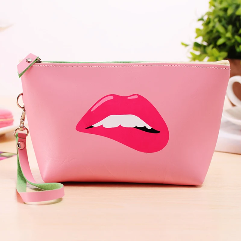 

Kawaii Printing Cosmetic Bags Women Makeup Necessaries for Travel Waterproof Love Small Makeup Bag Storage Package Case