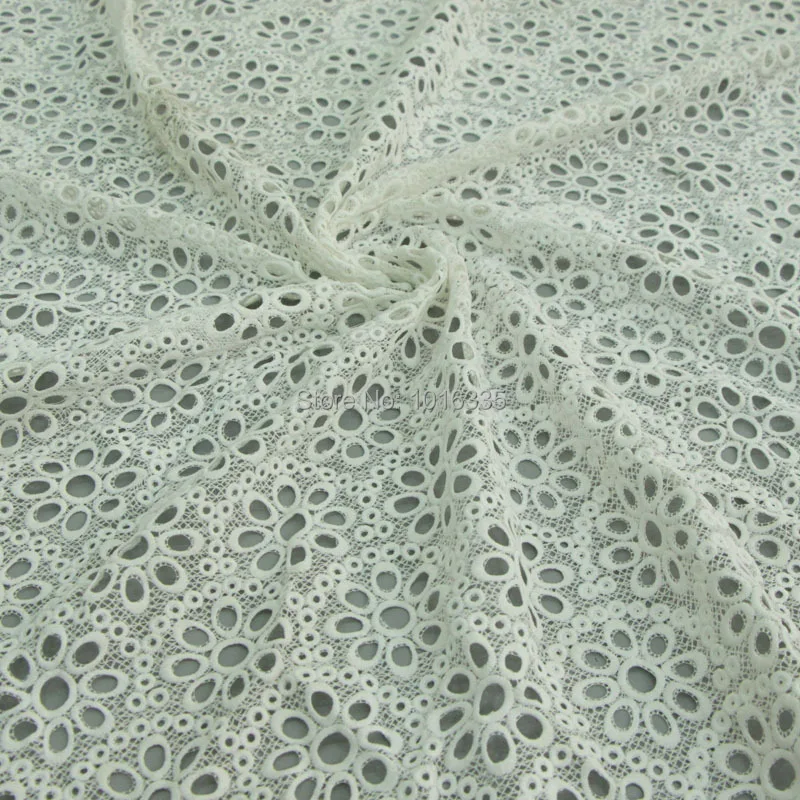 

120CM Width Pretty Ivory White High Quality African Cord Lace Guipure Lace Fabric For Wedding Lace Dress
