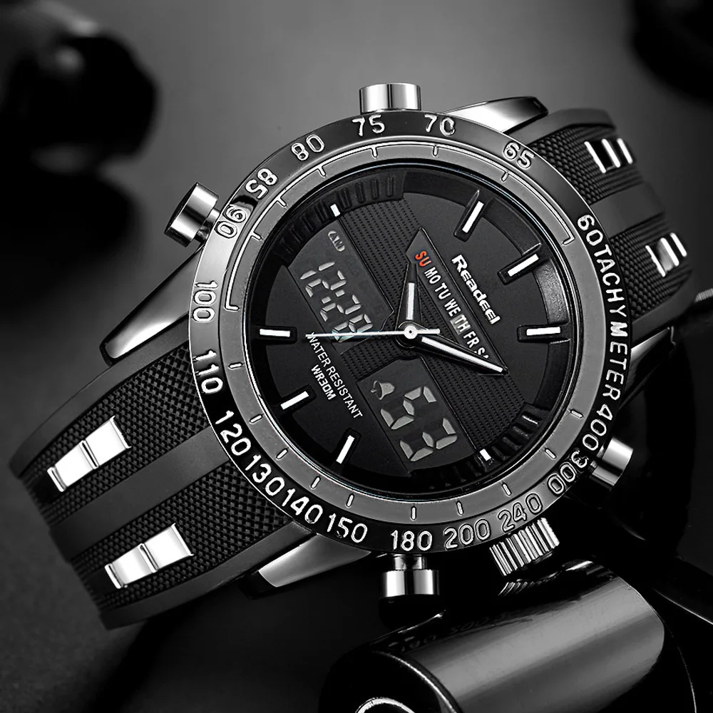 Men Sport Watch Digital Analog Military Luxury Watch Men LED Male Clock Casual Wrist Digital-Watch