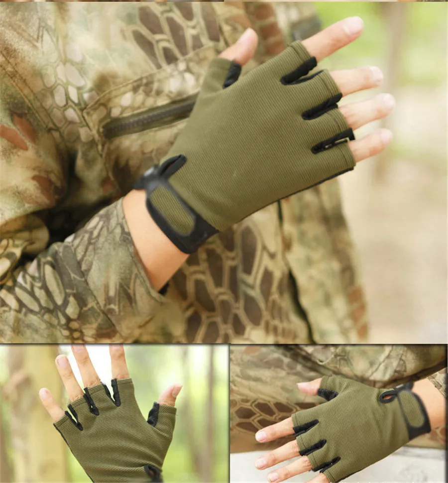 Anti-slip Camouflage Fingerless Fishing Gloves Man (4)