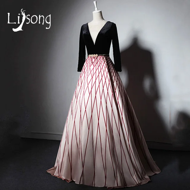 2018 Evening Dress Long Formal Gowns High End Deep V Women 2018 Evening Dress Long Formal Gowns High End Deep V Women Vestido De Festa
