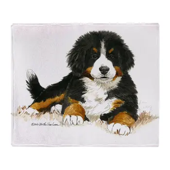 

Bernese Mountain Dog Bright Eyes Throw Blanket Throws Blanket Fleece Blanket Manta Coberto For Sofa/Bed/Car/Office