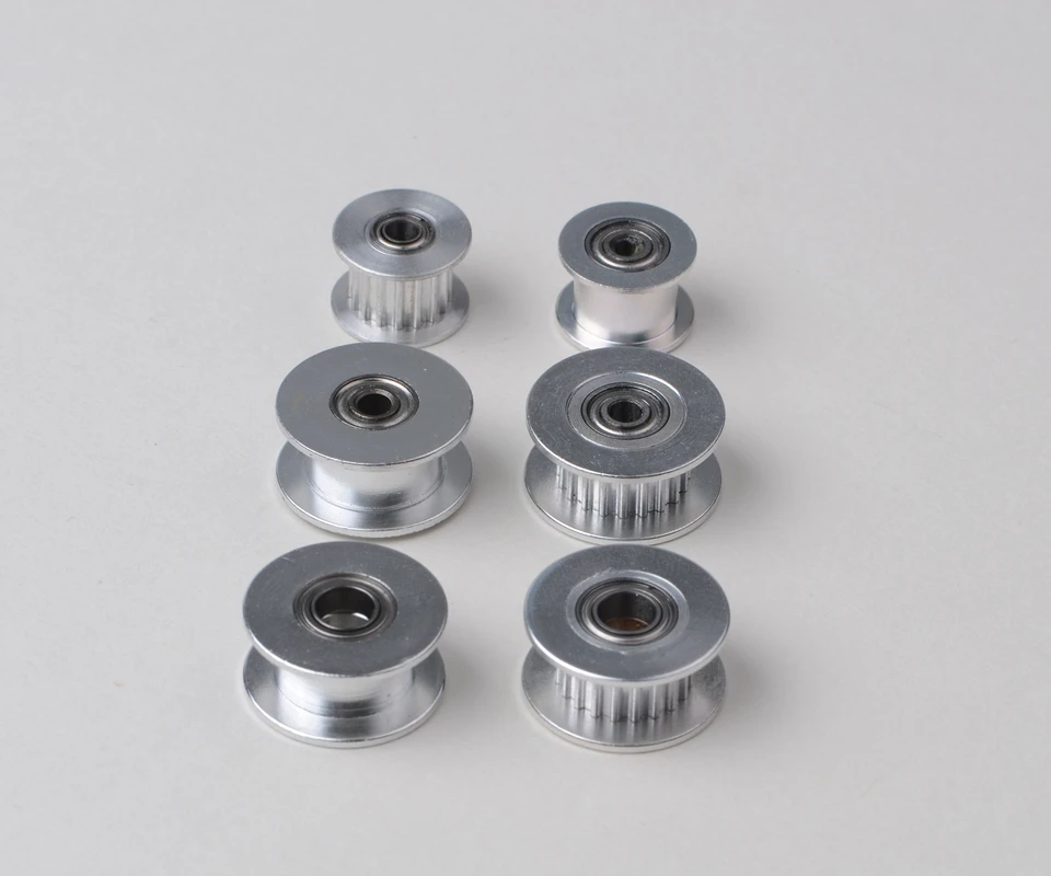 Free Shipping! 2pcs/Lot 3D Printers Parts GT2 Idler Aluminium Timing Pulley 16/20 Tooth Bore 3mm 4mm 5mm For 6mm Timing Belt