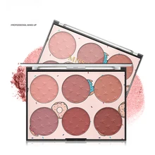 Шесть-цветные Румяна естественные долговечные прозрачные окна для кожи румяна макияж коробка для макияжа Роскошный порошок Горячая