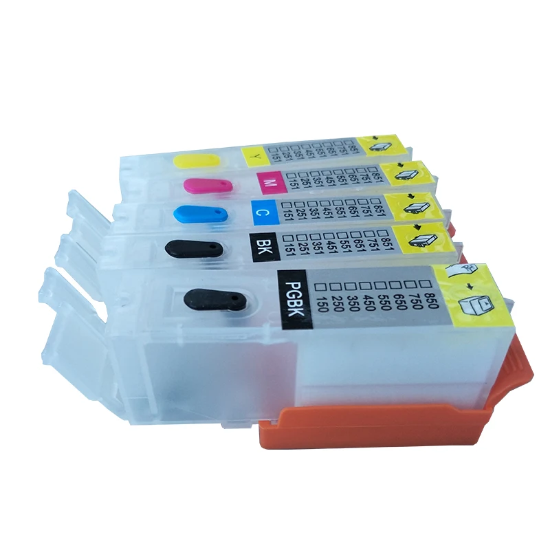 5x PGI 250 CLI 251 пустые перезаправляемые Cartrdige для Canon Pixma iP7220 iX6820 MG5420 MG5422 MG5520 MG5522 MG5620 MG6420