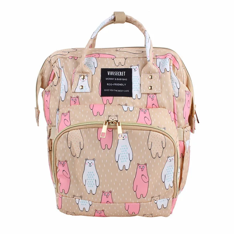 

Baby Diaper Bag Printing Pattern Backpack Fashion Mummy Maternity Bag for Mother Brand Mom Backpack Nappy Changing Bags
