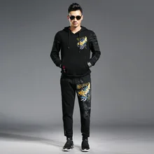 Осень-зима, толстовка с капюшоном и принтом, штаны, комплект из двух предметов, мужской спортивный топ с длинными рукавами, фитнес-джоггеры, спортивный костюм, мужская одежда