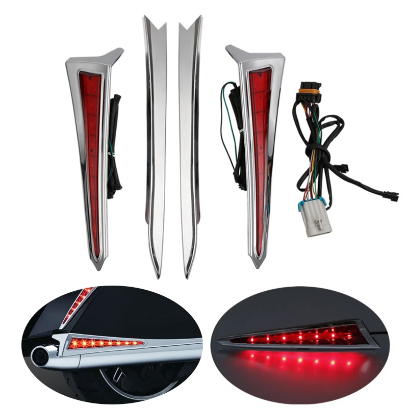 Chrome Rear LED Saddlebag Extension Light For Victory Cross Country Tour Magnum