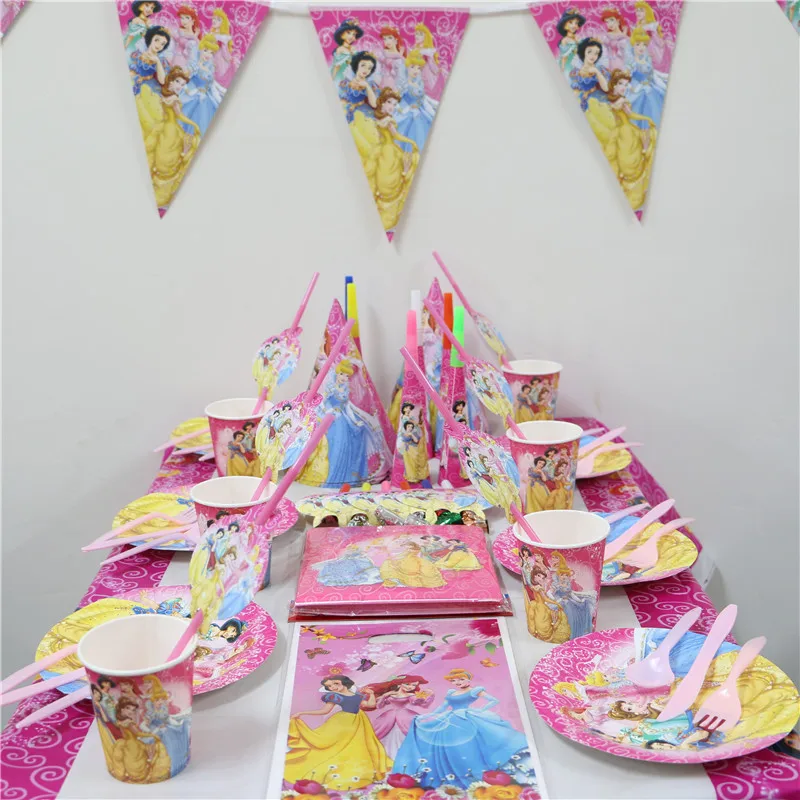 85pcs Kids Birthday Decoration Set Princess Theme Party Supplies Baby