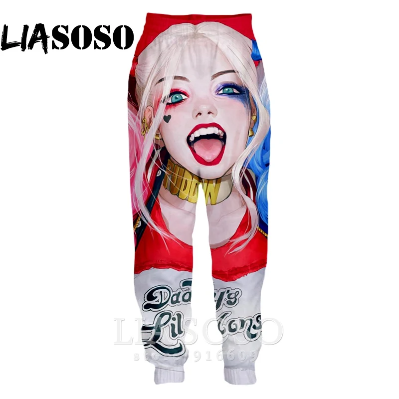 3d принт для мужчин и женщин Полная длина jogger детская игрушечная фигурка Harley Quinn Deadpool Топ Джокер спортивные штаны Зимние штаны Аниме спортивные брюки E987