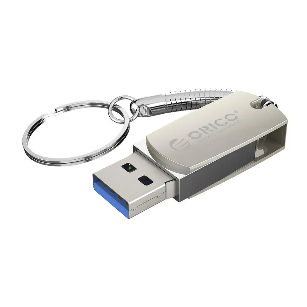 ORICO USB3.0 флеш-накопитель 64 ГБ 32 ГБ 16 ГБ USB металлический с кольцом для ключей флеш-накопитель USB накопитель флеш-накопитель портативный - Цвет: Silver