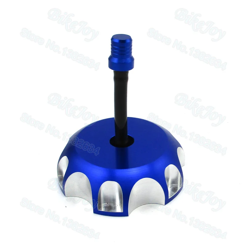 Blue CNC Billet Gas Fuel Tank Cap Cover For Yamaha YZ85 YZ125 YZ250