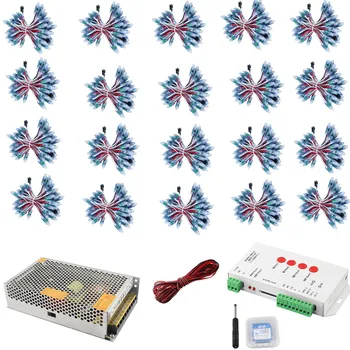 

1000pcs WS2811 led Pixel Module 12mm IP68 RGB diffused addressable for letter sign DC 5V + T1000S Controller + Power adapter