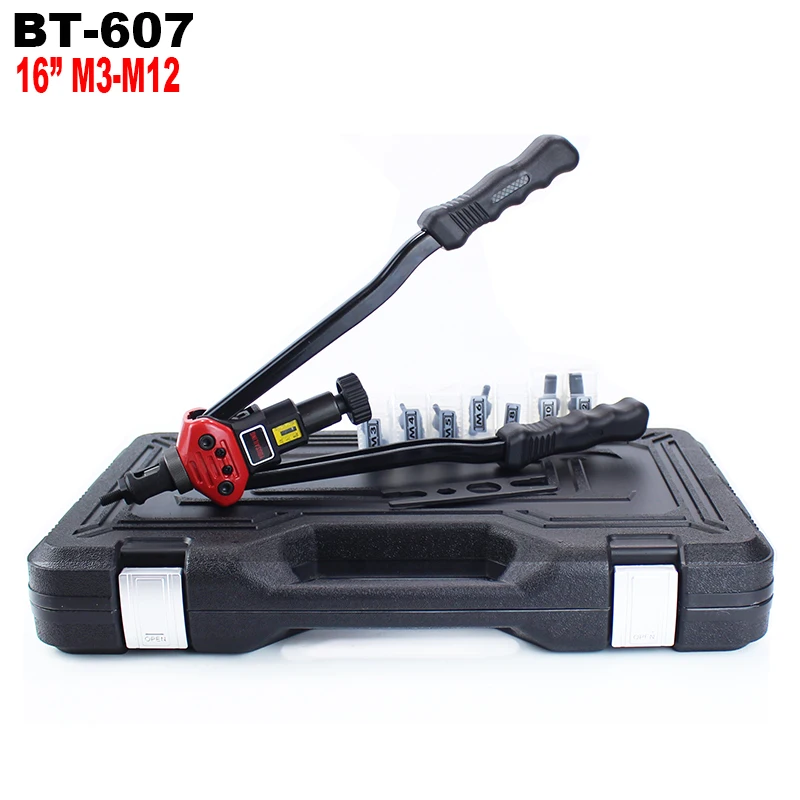 

YOUSAILING BT-607 16" (400MM) Blind Hand Riveter Handle Rivet Nuts Gun with Plastic Case M3/M4/M5/M6/M8/M10/M12