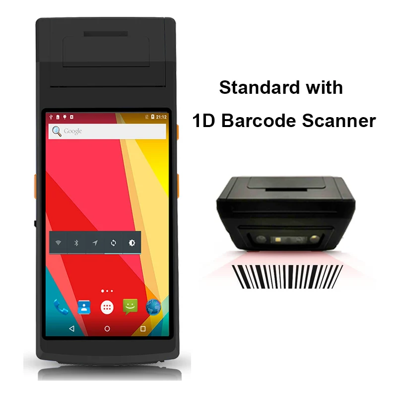 RUGLINE 5.5 inch android 7.0 OS Handheld Pos Computer PDA With 1D/2D Barcode Scanner 4G Wifi Blueto