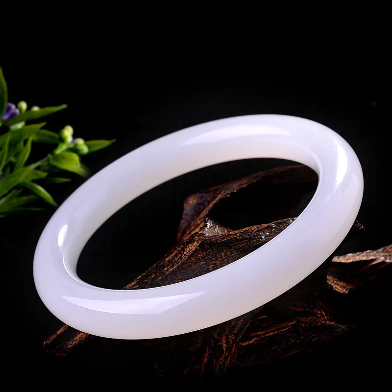 Браслет из натурального белого камня в Афганистане Круглый браслет белый