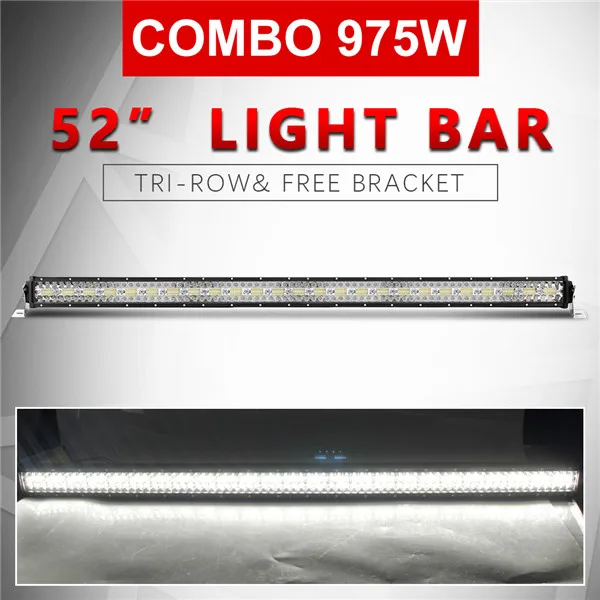 CO LIGHT 2" 32" 4" 50" 5" внедорожный световой бар 390 Вт 585 Вт 780 Вт 936 Вт 975 Вт светодиодный рабочий прожектор комбинированный прожектор - Color: 52 inch no Wires