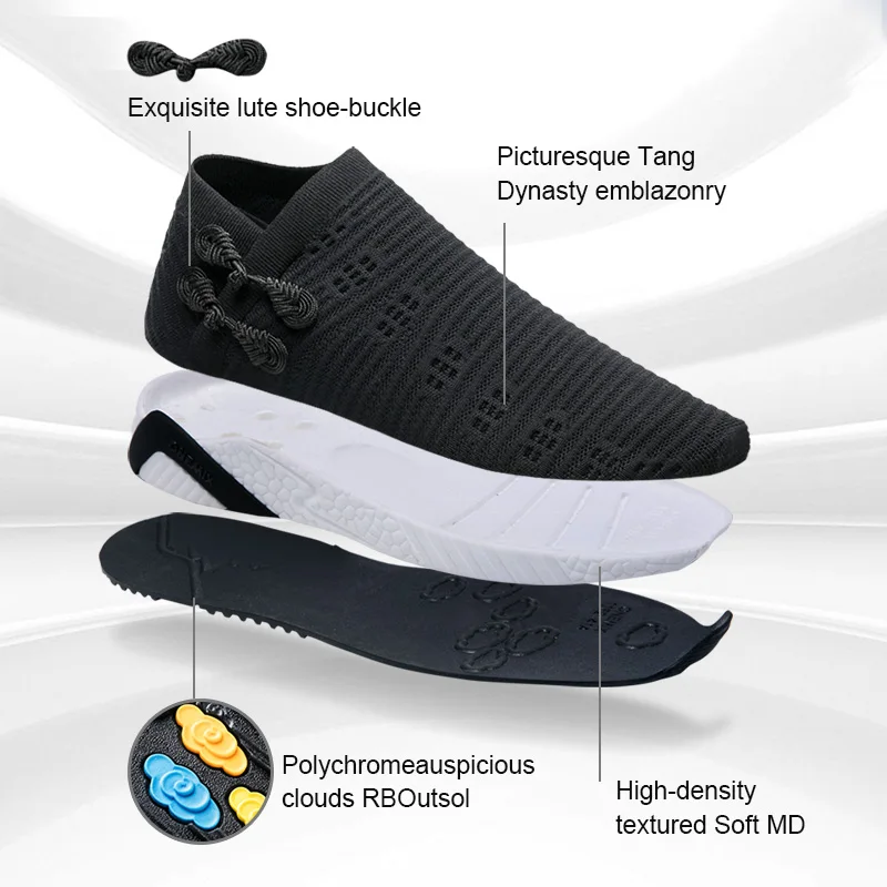Фото ONEMIX Socks спортивная обувь для мужчин ретро дышащие кроссовки трикотажные прочные резиновые подошвы носки обувь Прогулочные кроссовки №5