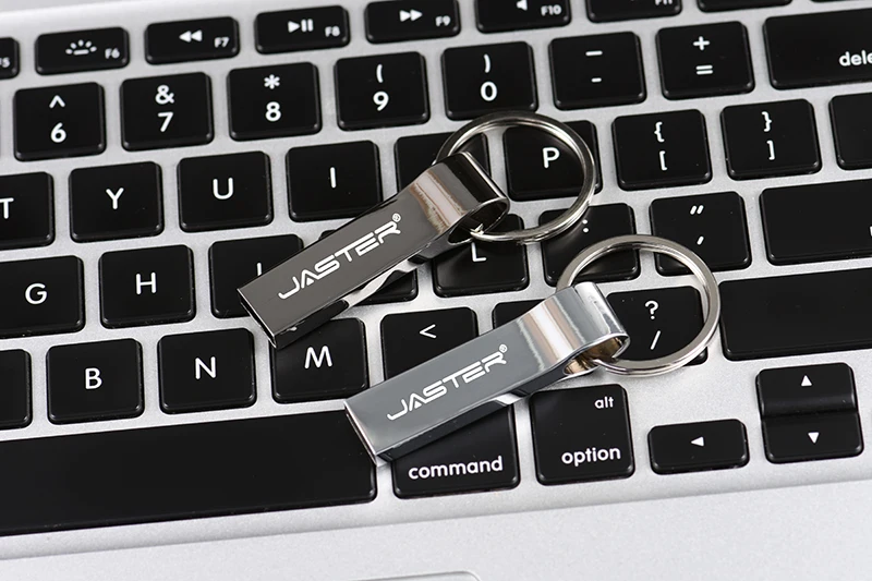 Металлический USB флеш-накопитель JASTER, водонепроницаемый флеш-накопитель 128 ГБ, 64 ГБ, 32 ГБ, 16 ГБ, 8 ГБ, USB флешка 2,0, флеш-накопитель с кольцом для ключей