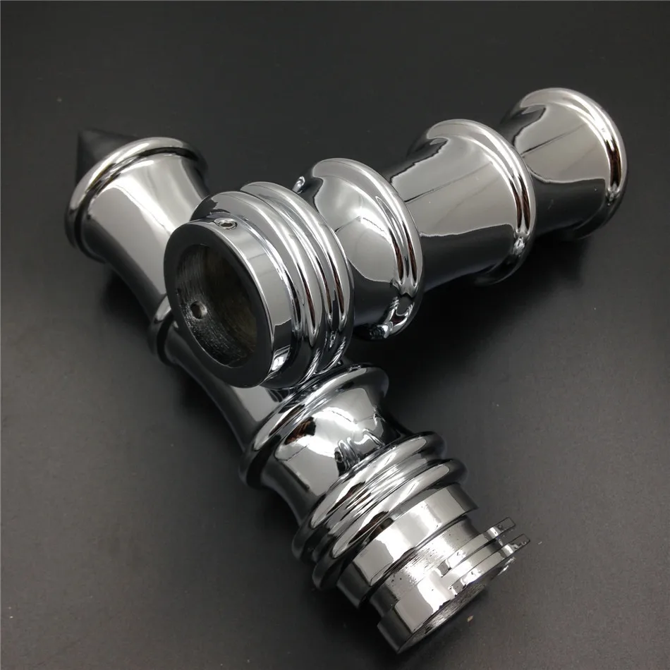 

For Honda for Suzuki for Kawasaki for Yamaha bikes CHROME Motorcycle SKELETON SPIKE 22mm Hand grips