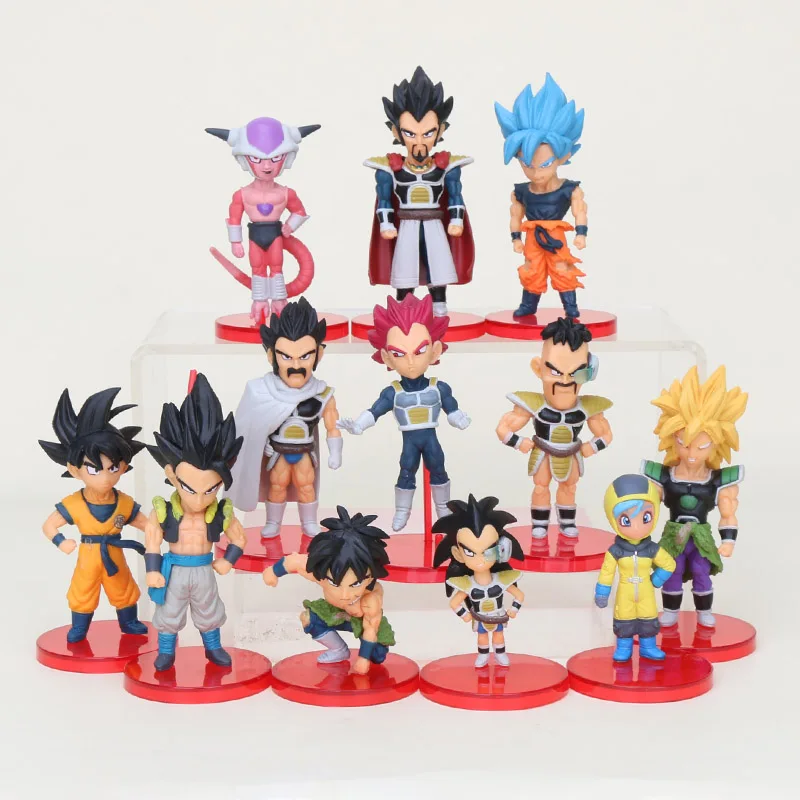 

6pcs/set Anime Dragonball figure toy Super Saiyan Son Goku Broly Vegeta Piccolo Raditz figure PVC Model Dragon Ball Toys