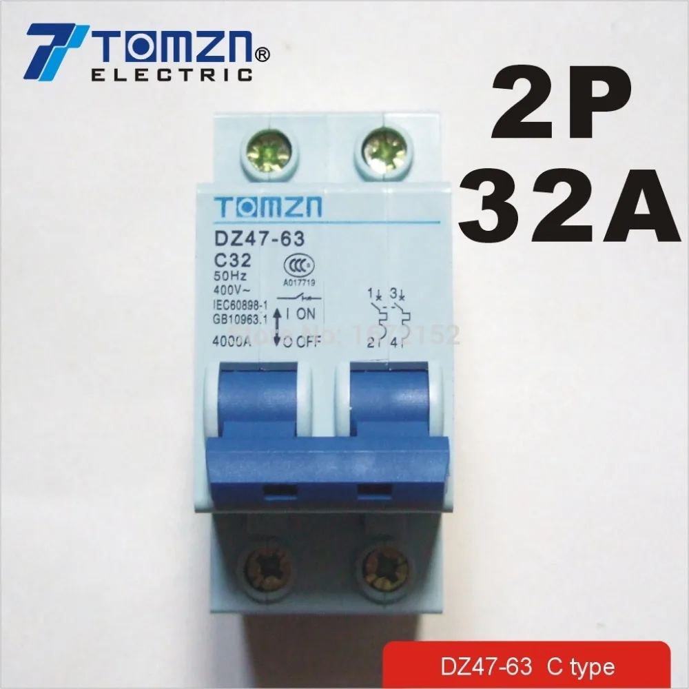 2P 10A D type 240V/415V 50HZ/60HZ Circuit breaker MCB safety breaker Circuit Breakers Electrical