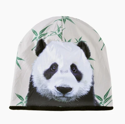 Новинка, шапка с принтом животного, Мужская зимняя шапка, женская шапка skullies beanies для мужчин, модная шапка бини, женские теплые шапки gorras mujer - Цвет: DH73- Black