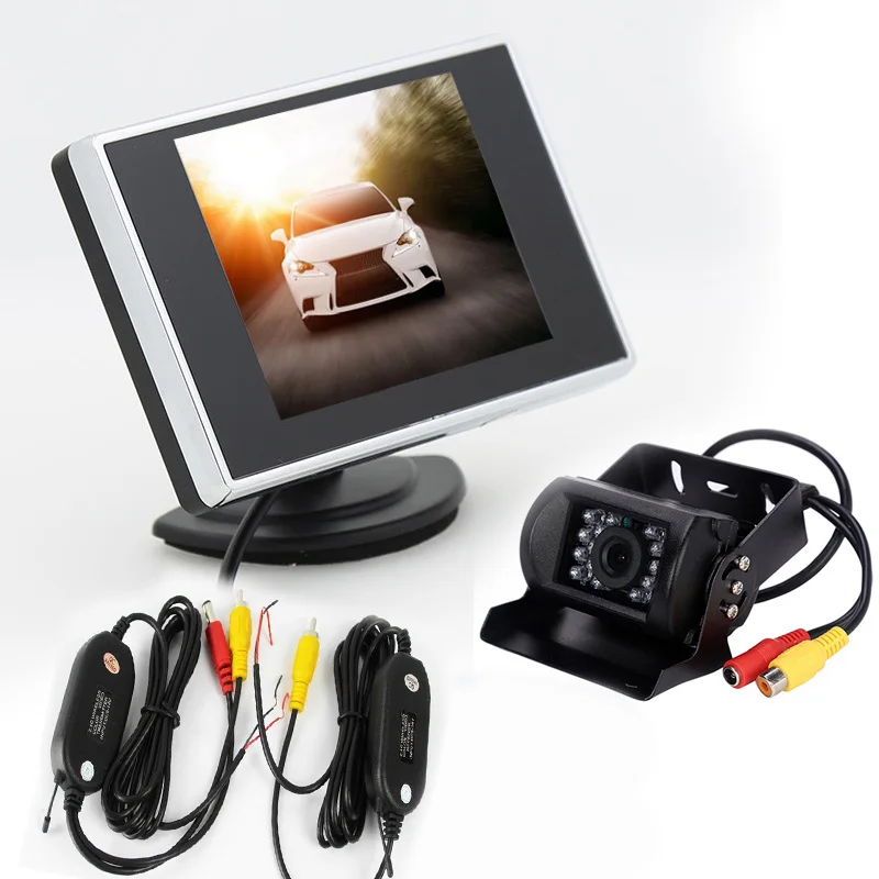 Резервная камера авто ТВ автомобильный экран TFT lcd Автомобильный Монитор 3," резервная камера для автобуса заднего вида камера парковки Обратный монитор