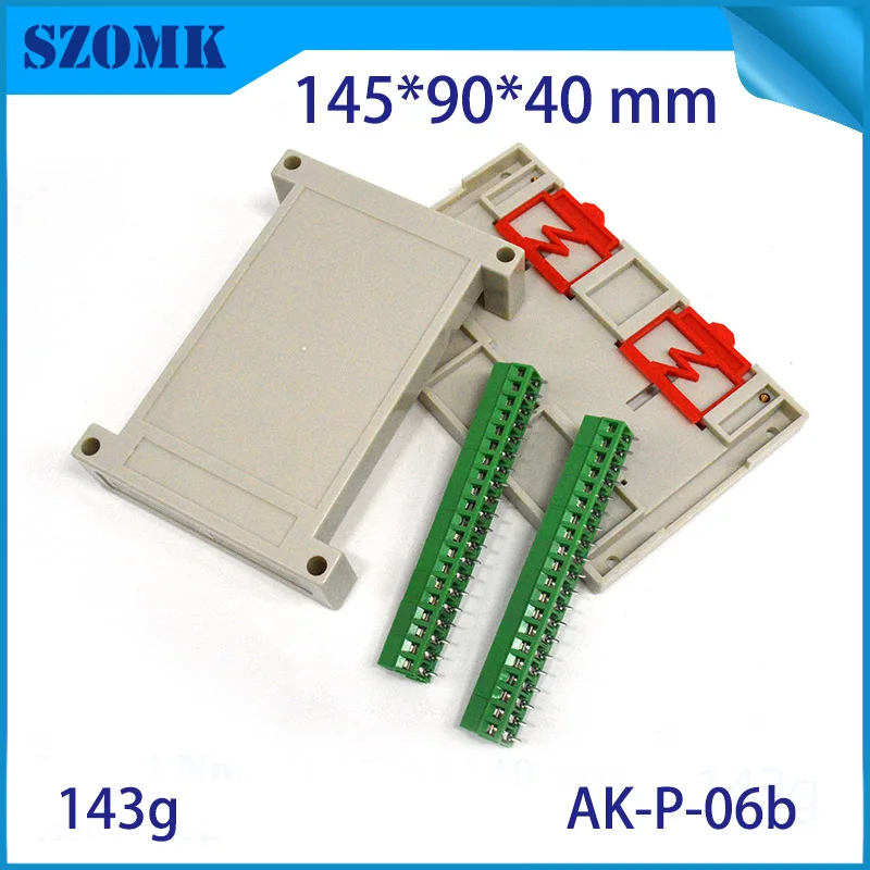 plastic din rail enclosure box junction housing abs control enclosure szomk din boxes power supply distribution project case   (1)