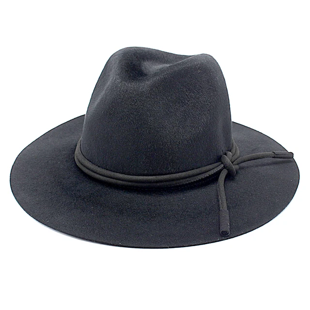 black felt panama hat