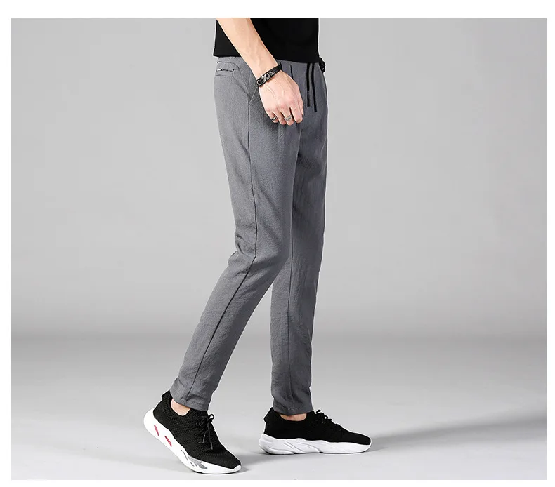 MRMT 2019 брендовые летние мужские брюки ледяной шелк супер-тонкие свободные повседневные классные дышащие брюки для мужчин модные брюки
