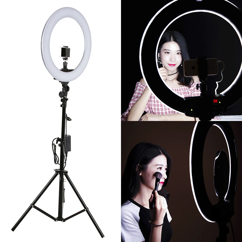 

GVM 18 inch LED Ring Light 256 Beads Photography Ring Lamp For Photo Studio Video Shooting Makeup Beauty Salon