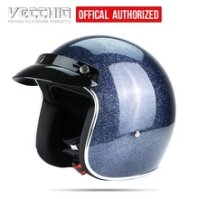 Мотоциклетный шлем из стекловолокна, винтажный реактивный Ретро шлем с открытым лицом, мотоциклетный шлем для мотокросса, самоката, шлем Casco, защитный шлем