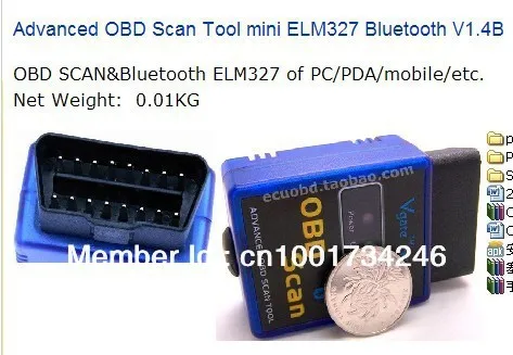 Mini 327 2 шт./лот Bluetooth ELM 327 интерфейс obd2 считыватель кодов ELM327 V2.1 Процессор Поддержка Android Крутящий момент