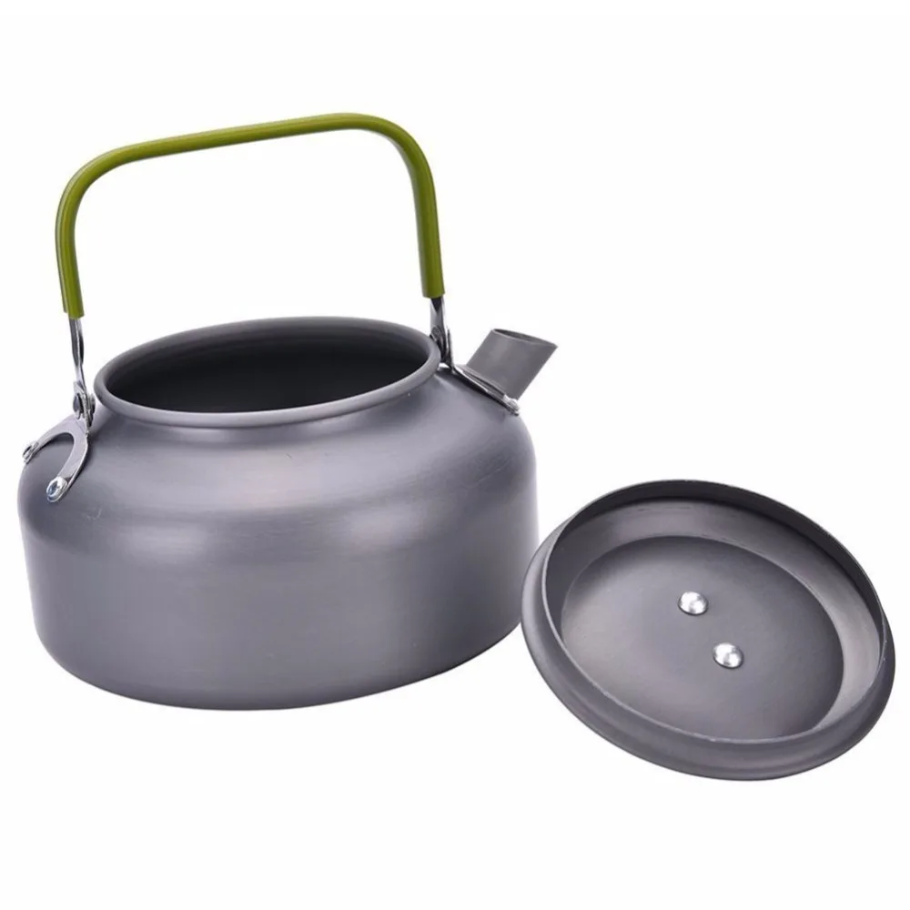 0,8 LPortable Camping utensilios al aire libre vajilla utensilios de cocina tetera actividades al aire libre, senderismo tetera ultraligero de aleación de aluminio de vajilla