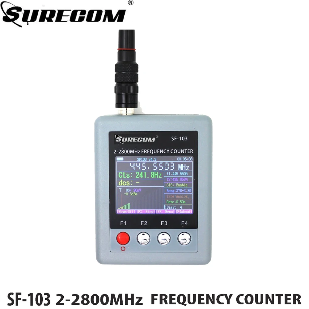 

New SURECOM SF-103 Walkie Talkie Frequency Meter Portable Radio Frequency Counter 2MHz~2.8GHz SF103 For DMR Analog Two Way Radio