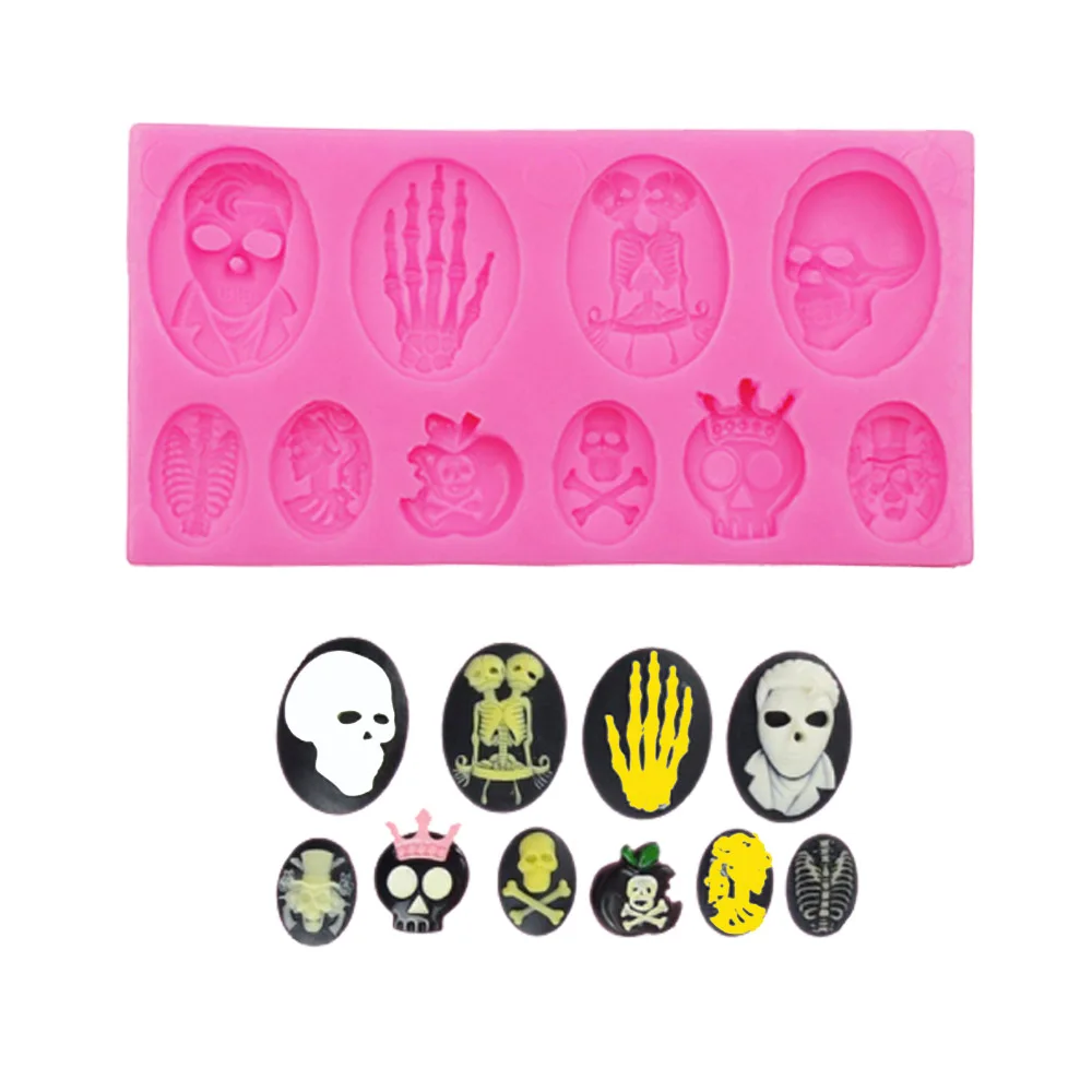 

New Design Halloween Mold Silicone Cake Mould for Festival 3D Cake Mold DIY Soap Decorating Tools LU-23