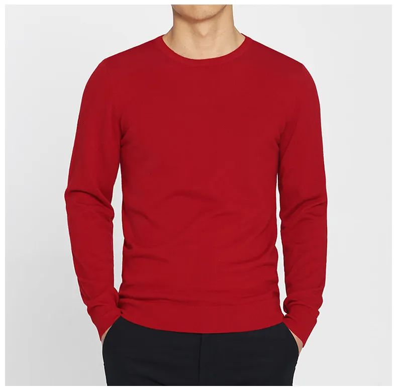 7Colors Sweater Pullovers Men 100% Merino Wool Sweater Jumpers Man Winter Warm Mercerizing Fleece Male knitwear Autumn Plus Size07